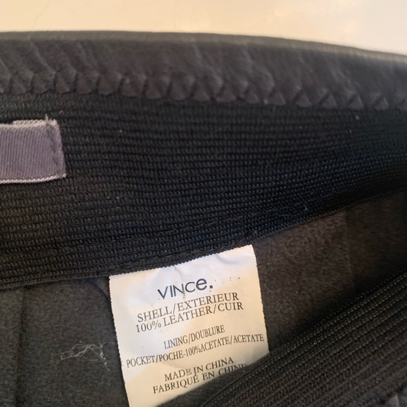 Vince dark grey short 100% leather skirt - Picture 6 of 7